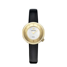 Montre March LA.B Lady Volante Electrique Nacre Chevreau Noir