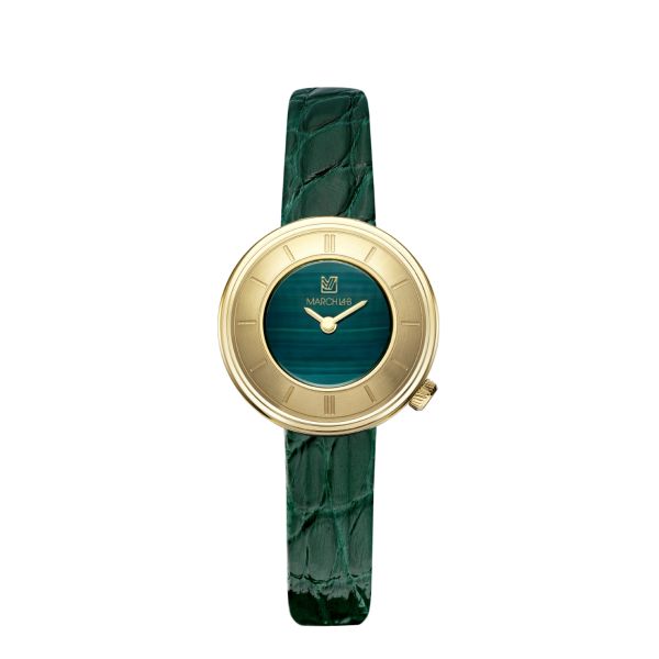 Montre March LA.B Lady Volante Electrique Malachite Alligator Vert