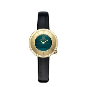 Montre March LA.B Lady Volante Electrique Malachite Chevreau Noir