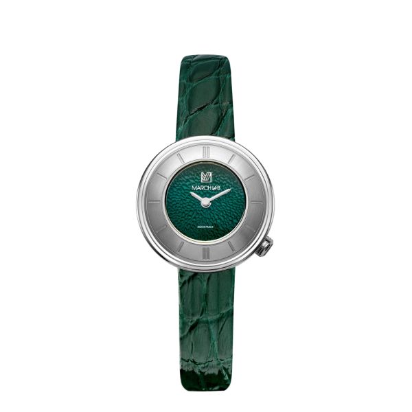 Montre March LA.B Lady Volante Electrique Forest Alligator vert