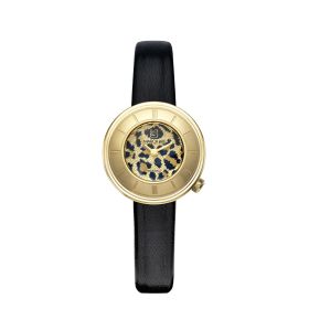 Montre March LA.B Lady Volante Electrique Cheetah Chevreau Noir