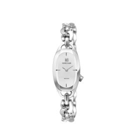 Montre March LA.B Oblongue Electrique White Gourmette Acier