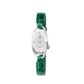 Montre March LA.B Oblongue Electrique White Alligator Vert
