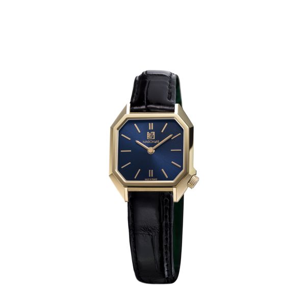 Montre March LA.B Lady Mansart Electrique Amiral Alligator Noir