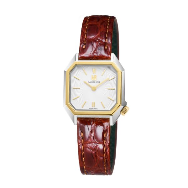 Montre March LA.B Lady Mansart Electrique Metalic Alligator marron