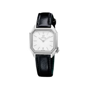 Montre March LA.B Lady Mansart Electrique Spirale Blanc Chevreau Noir
