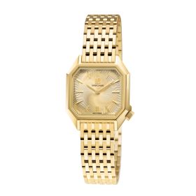 Montre March LA.B Lady Mansart Electrique Spirale Or Acier poli-brossé 9 maillons dorés