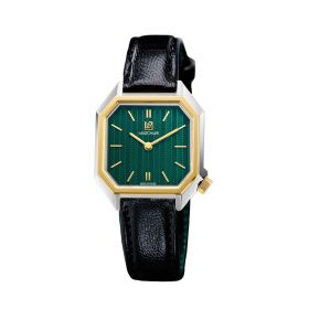 Montre March LA.B Milady Mansart Electrique Chevrons EmeraldChevreau Noir