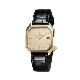 Montre March LA.B Mansart Automatique Cadran Golden Hour Alligator Noir