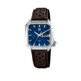 Montre March LA.B AM2 Slim Electrique Ocean Buffle Perforé Marron
