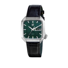 Montre March LA.B AM2 Slim Electrique Forest Alligator Noir