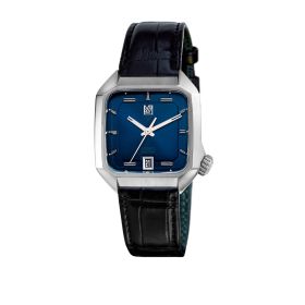 Montre March LA.B AM2 Slim Automatique Cadran Navy Alligator Noir