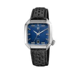 Montre March LA.B AM2 AutomatiqueNavy Bison Sauvage Perforé Noir