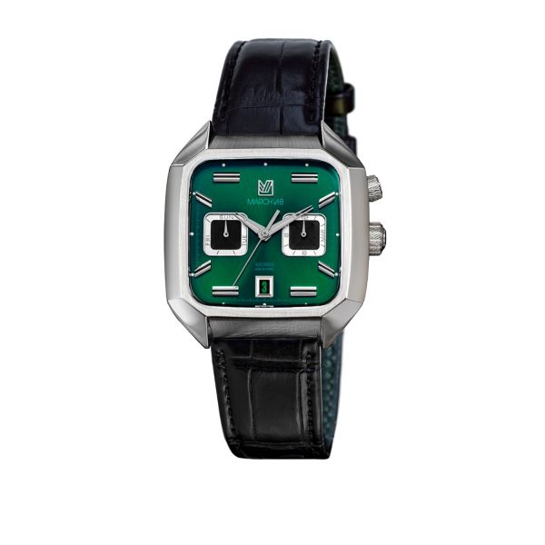 Montre March LA.B AM2 Calendar Automatique Cadran Forest Alligator Noir