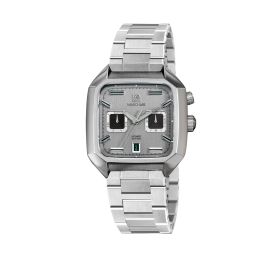 Montre March LA.B AM2 Calendar Automatique Cadran Double Acier Brossé 3 Maillons