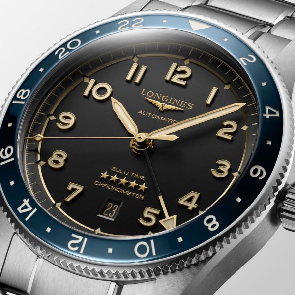 Montre Longines Spirit Zulu Time 1925 Acier Inoxydable Or Rose