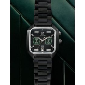 Montre March LA.B AM2 Calendar Automatique Cadran Phantom Acier Brossé 3 maillons PVD Noir