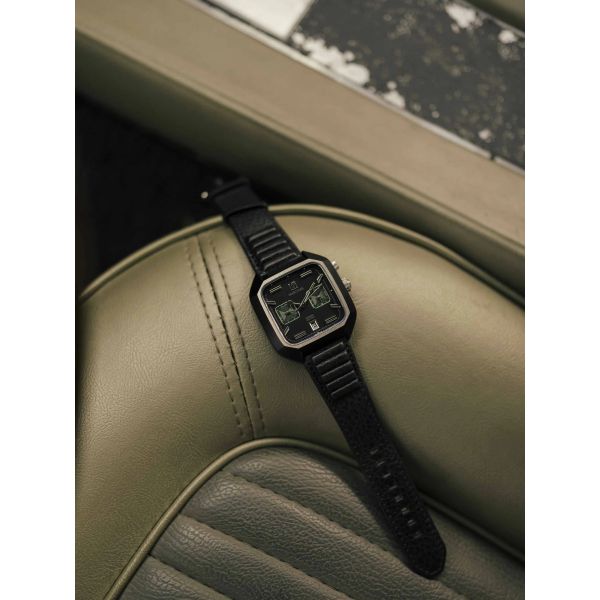 Montre March LA.B AM2 Calendar Automatique Cadran Phantom Acier Brossé 3 maillons PVD Noir