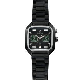 Montre March LA.B AM2 Calendar Automatique Cadran Phantom Acier Brossé 3 maillons PVD Noir