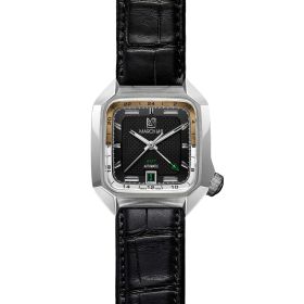 Montre March LA.B AM2 SLIM GMT Automatique Cadran Empire Alligator Noir