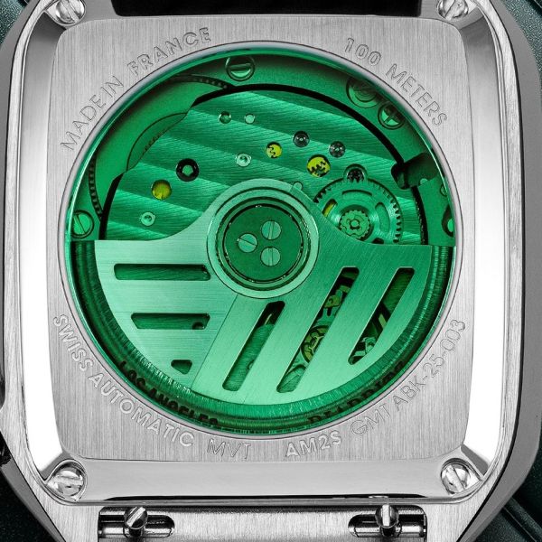 Montre March LA.B AM2 SLIM GMT Automatique Cadran Empire Alligator Noir
