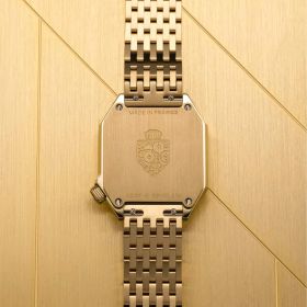 Montre March LA.B Dandy Mansart Electrique Amiral Acier poli-brossé 9 Maillons dorés