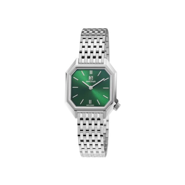 Montre March LA.B Milady Mansart Electrique Forest Acier poli-brossé 9 maillons