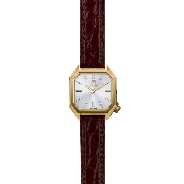 Montre March LA.B Milady Mansart Electrique Continental Alligator marron