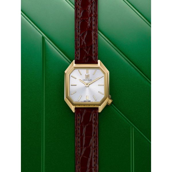 Montre March LA.B Milady Mansart Electrique Continental Alligator marron