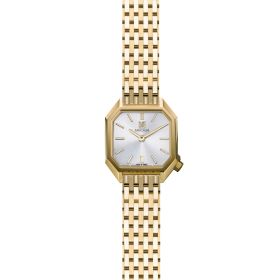 Montre March LA.B Milady Mansart Electrique Continental Acier poli-brossé 9 maillons dorés
