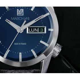 Montre March LA.B AM89 Electrique Navy Alligator Marron