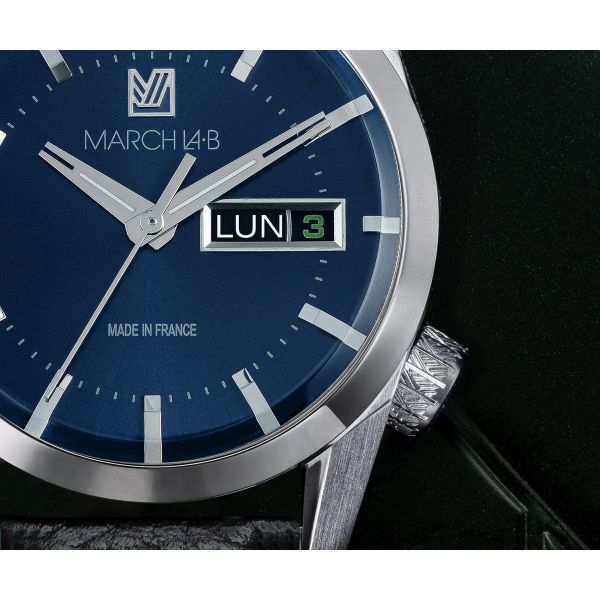Montre March LA.B AM89 Electrique Navy Alligator Marron