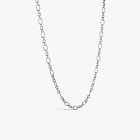 Chaine Arthus Bertrand Maille Ovale Striee 50cm Argent