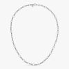 Chaine Arthus Bertrand Maille Ovale Striee 50cm Argent