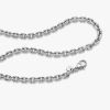 Chaine Arthus Bertrand Forçat Rectangle 3,9mm 55cm Argent Pa