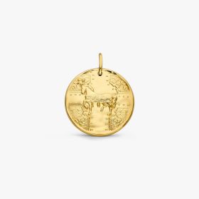 Médaille Arthus Bertrand Cheval Satine 25mm Vermeil
