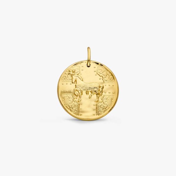 Médaille Arthus Bertrand Cheval Satine 25mm Vermeil