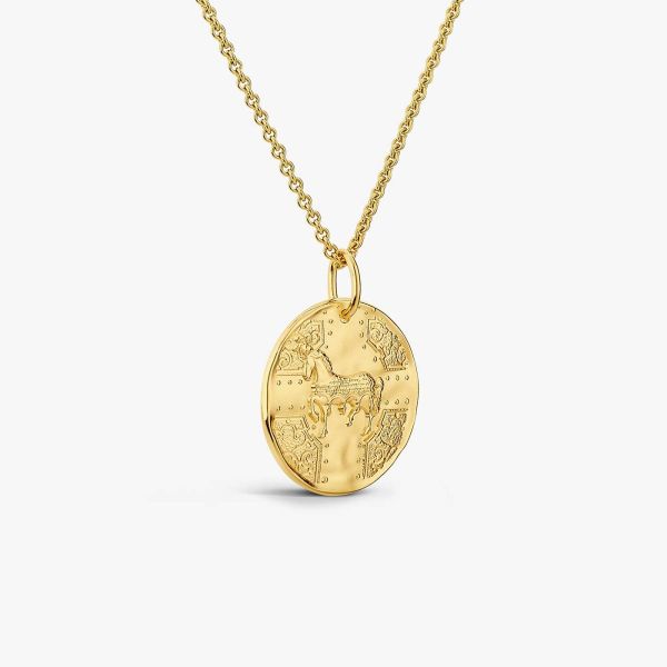 Médaille Arthus Bertrand Cheval Satine 25mm Vermeil