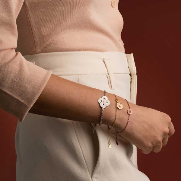 Bracelet Arthus Bertrand Enlace Chaine Arthus Bertrand 18cm Argent Rho