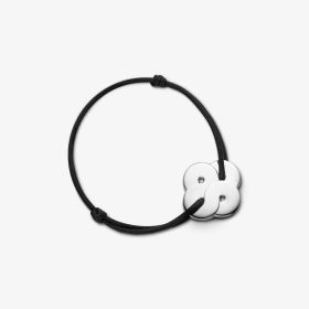 Bracelet Arthus Bertrand Enlace S-lien Noir Argent Rhod