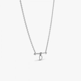 Collier Arthus Bertrand Trapeze Gm Anneau Ouvr 42cm Argent
