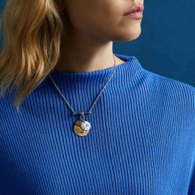 Collier Arthus Bertrand Trapeze Gm Anneau Ouvr 42cm Argent