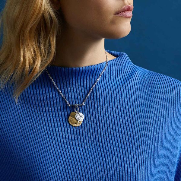 Collier Arthus Bertrand Trapeze Gm Anneau Ouvr 42cm Argent