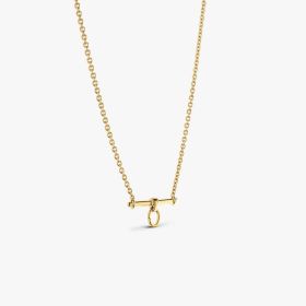 Collier Arthus Bertrand Trapeze Gm Anneau Ouvr 42cm Vermeil