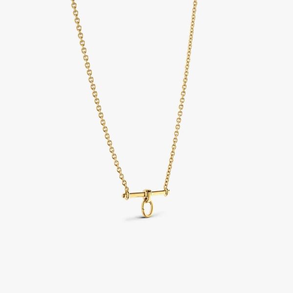 Collier Arthus Bertrand Trapeze Gm Anneau Ouvr 42cm Vermeil