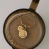 Collier Arthus Bertrand Trapeze Gm Anneau Ouvr 42cm Vermeil
