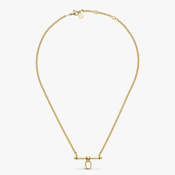 Collier Arthus Bertrand Trapeze Gm Anneau Ouvr 42cm Vermeil