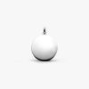 Pendentif Arthus Bertrand Rond Uni 16 Mm Or Blanc Poli