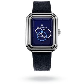 Montre Beaubleu Ecce Figura Smalt Bracelet Cuir Bleu