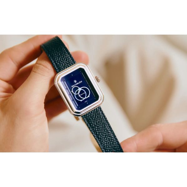 Montre Beaubleu Ecce Figura Smalt Bracelet Cuir Bleu